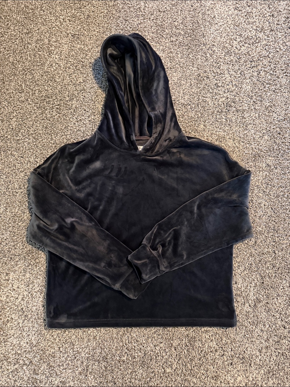 UGG Black Velvet Hooded Pullover